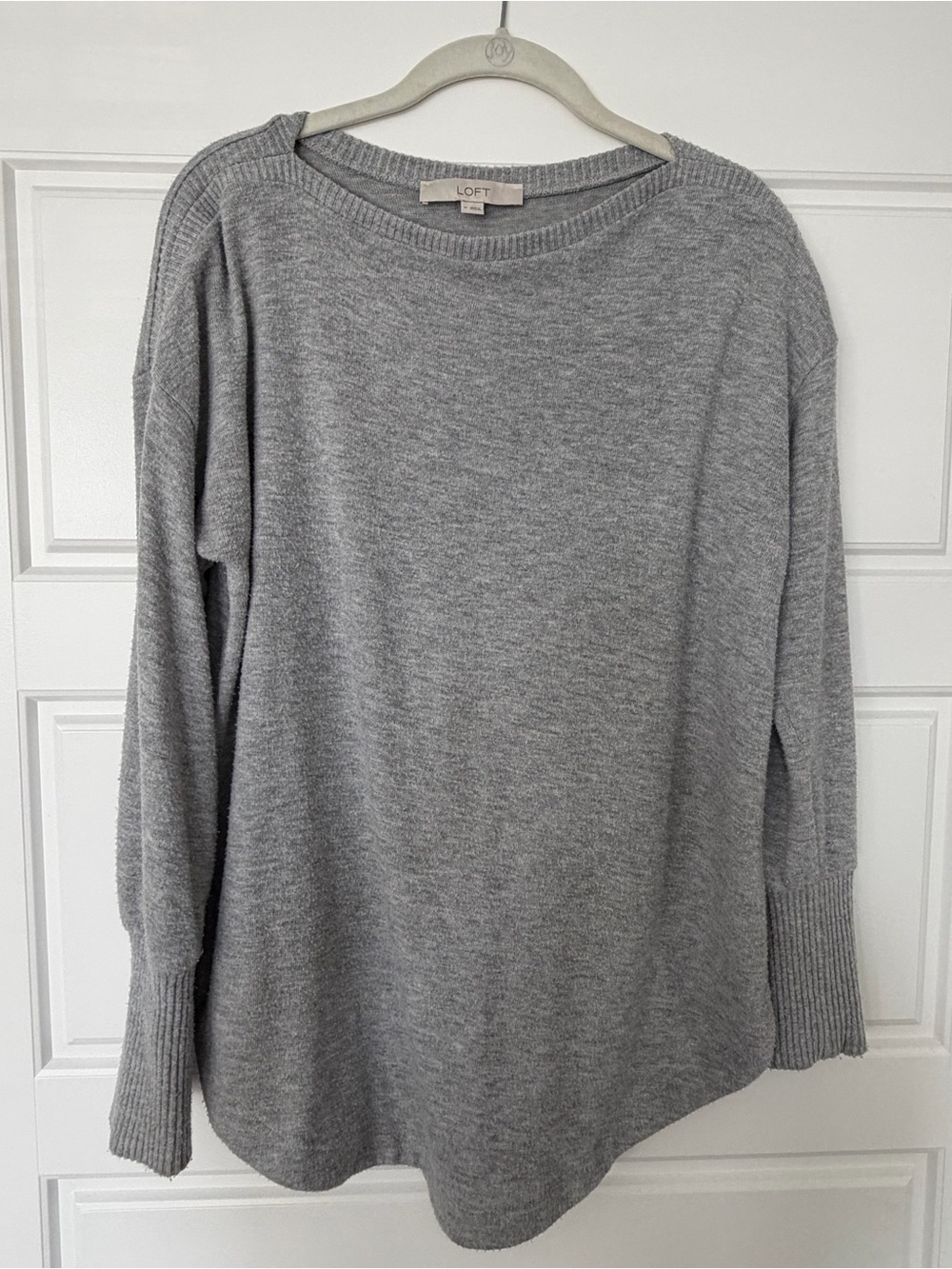 LOFT Light Gray Crewneck Sweater